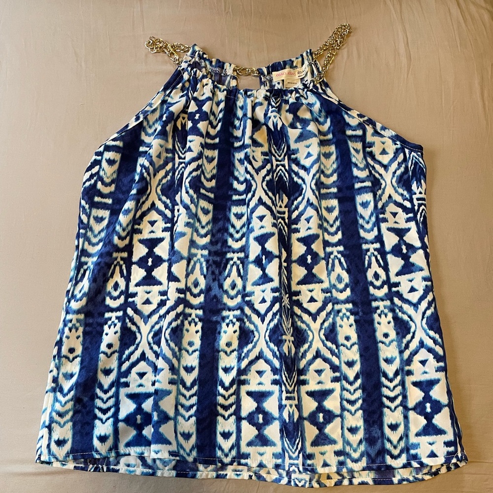 Halter style top with gold chain